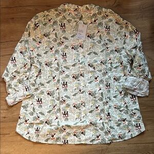 NWT Women’s XXL Croft & Barrow Tropical Toucan Shirt